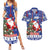 Honduras Santa Claus Christmas Couples Matching Summer Maxi Dress and Hawaiian Shirt Christmas Tree With Flag Background - Wonder Print Shop