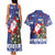 Honduras Santa Claus Christmas Couples Matching Tank Maxi Dress and Hawaiian Shirt Christmas Tree With Flag Background - Wonder Print Shop