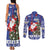 Honduras Santa Claus Christmas Couples Matching Tank Maxi Dress and Long Sleeve Button Shirt Christmas Tree With Flag Background - Wonder Print Shop