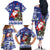 Honduras Santa Claus Christmas Family Matching Off The Shoulder Long Sleeve Dress and Hawaiian Shirt Christmas Tree With Flag Background - Wonder Print Shop