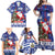 Honduras Santa Claus Christmas Family Matching Off Shoulder Maxi Dress and Hawaiian Shirt Christmas Tree With Flag Background - Wonder Print Shop