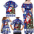 Honduras Santa Claus Christmas Family Matching Off Shoulder Maxi Dress and Hawaiian Shirt Christmas Tree With Flag Background - Wonder Print Shop