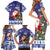 Honduras Santa Claus Christmas Family Matching Short Sleeve Bodycon Dress and Hawaiian Shirt Christmas Tree With Flag Background - Wonder Print Shop