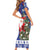 Honduras Santa Claus Christmas Family Matching Short Sleeve Bodycon Dress and Hawaiian Shirt Christmas Tree With Flag Background - Wonder Print Shop