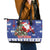 Honduras Santa Claus Christmas Leather Tote Bag Christmas Tree With Flag Background - Wonder Print Shop