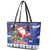 Honduras Santa Claus Christmas Leather Tote Bag Christmas Tree With Flag Background - Wonder Print Shop