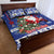 Honduras Santa Claus Christmas Quilt Bed Set Christmas Tree With Flag Background - Wonder Print Shop