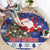 Honduras Santa Claus Christmas Round Carpet Christmas Tree With Flag Background