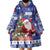 Honduras Santa Claus Christmas Wearable Blanket Hoodie Christmas Tree With Flag Background - Wonder Print Shop