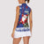 Honduras Santa Claus Christmas Women Sleeveless Polo Shirt Christmas Tree With Flag Background - Wonder Print Shop