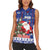 Honduras Santa Claus Christmas Women Sleeveless Polo Shirt Christmas Tree With Flag Background - Wonder Print Shop