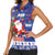 Honduras Santa Claus Christmas Women Sleeveless Polo Shirt Christmas Tree With Flag Background - Wonder Print Shop