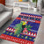 Belize Keel-billed Toucan Bird Christmas Area Rug Feliz Navidad With Knitted Christmas Pattern - Wonder Print Shop