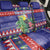 Belize Keel-billed Toucan Bird Christmas Back Car Seat Cover Feliz Navidad With Knitted Christmas Pattern - Wonder Print Shop