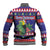 Belize Keel-billed Toucan Bird Christmas Baseball Jacket Feliz Navidad With Knitted Christmas Pattern - Wonder Print Shop