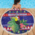 Belize Keel-billed Toucan Bird Christmas Beach Blanket Feliz Navidad With Knitted Christmas Pattern - Wonder Print Shop