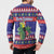 Belize Keel-billed Toucan Bird Christmas Button Sweatshirt Feliz Navidad With Knitted Christmas Pattern - Wonder Print Shop