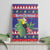 Belize Keel-billed Toucan Bird Christmas Canvas Wall Art Feliz Navidad With Knitted Christmas Pattern - Wonder Print Shop