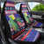 Belize Keel-billed Toucan Bird Christmas Car Seat Cover Feliz Navidad With Knitted Christmas Pattern - Wonder Print Shop