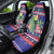 Belize Keel-billed Toucan Bird Christmas Car Seat Cover Feliz Navidad With Knitted Christmas Pattern - Wonder Print Shop