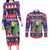 Belize Keel-billed Toucan Bird Christmas Couples Matching Long Sleeve Bodycon Dress and Long Sleeve Button Shirt Feliz Navidad With Knitted Christmas Pattern - Wonder Print Shop