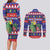 Belize Keel-billed Toucan Bird Christmas Couples Matching Long Sleeve Bodycon Dress and Long Sleeve Button Shirt Feliz Navidad With Knitted Christmas Pattern - Wonder Print Shop