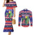 Belize Keel-billed Toucan Bird Christmas Couples Matching Mermaid Dress and Long Sleeve Button Shirt Feliz Navidad With Knitted Christmas Pattern