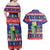 Belize Keel-billed Toucan Bird Christmas Couples Matching Off Shoulder Maxi Dress and Hawaiian Shirt Feliz Navidad With Knitted Christmas Pattern - Wonder Print Shop