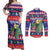 Belize Keel-billed Toucan Bird Christmas Couples Matching Off Shoulder Maxi Dress and Long Sleeve Button Shirt Feliz Navidad With Knitted Christmas Pattern - Wonder Print Shop