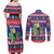 Belize Keel-billed Toucan Bird Christmas Couples Matching Off Shoulder Maxi Dress and Long Sleeve Button Shirt Feliz Navidad With Knitted Christmas Pattern - Wonder Print Shop