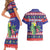 Belize Keel-billed Toucan Bird Christmas Couples Matching Short Sleeve Bodycon Dress and Hawaiian Shirt Feliz Navidad With Knitted Christmas Pattern - Wonder Print Shop