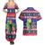 Belize Keel-billed Toucan Bird Christmas Couples Matching Summer Maxi Dress and Hawaiian Shirt Feliz Navidad With Knitted Christmas Pattern - Wonder Print Shop