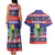 Belize Keel-billed Toucan Bird Christmas Couples Matching Tank Maxi Dress and Hawaiian Shirt Feliz Navidad With Knitted Christmas Pattern - Wonder Print Shop