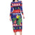 Belize Keel-billed Toucan Bird Christmas Family Matching Long Sleeve Bodycon Dress and Hawaiian Shirt Feliz Navidad With Knitted Christmas Pattern - Wonder Print Shop