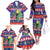 Belize Keel-billed Toucan Bird Christmas Family Matching Off The Shoulder Long Sleeve Dress and Hawaiian Shirt Feliz Navidad With Knitted Christmas Pattern - Wonder Print Shop