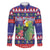 Belize Keel-billed Toucan Bird Christmas Family Matching Off The Shoulder Long Sleeve Dress and Hawaiian Shirt Feliz Navidad With Knitted Christmas Pattern - Wonder Print Shop