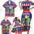 Belize Keel-billed Toucan Bird Christmas Family Matching Short Sleeve Bodycon Dress and Hawaiian Shirt Feliz Navidad With Knitted Christmas Pattern - Wonder Print Shop