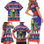 Belize Keel-billed Toucan Bird Christmas Family Matching Short Sleeve Bodycon Dress and Hawaiian Shirt Feliz Navidad With Knitted Christmas Pattern - Wonder Print Shop