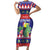 Belize Keel-billed Toucan Bird Christmas Family Matching Short Sleeve Bodycon Dress and Hawaiian Shirt Feliz Navidad With Knitted Christmas Pattern - Wonder Print Shop