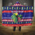 Belize Keel-billed Toucan Bird Christmas Hooded Blanket Feliz Navidad With Knitted Christmas Pattern