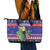 Belize Keel-billed Toucan Bird Christmas Leather Tote Bag Feliz Navidad With Knitted Christmas Pattern - Wonder Print Shop