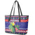 Belize Keel-billed Toucan Bird Christmas Leather Tote Bag Feliz Navidad With Knitted Christmas Pattern - Wonder Print Shop