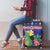 Belize Keel-billed Toucan Bird Christmas Luggage Cover Feliz Navidad With Knitted Christmas Pattern - Wonder Print Shop