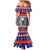 Belize Keel-billed Toucan Bird Christmas Mermaid Dress Feliz Navidad With Knitted Christmas Pattern - Wonder Print Shop