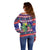 Belize Keel-billed Toucan Bird Christmas Off Shoulder Sweater Feliz Navidad With Knitted Christmas Pattern - Wonder Print Shop