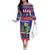 Belize Keel-billed Toucan Bird Christmas Off The Shoulder Long Sleeve Dress Feliz Navidad With Knitted Christmas Pattern - Wonder Print Shop