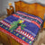 Belize Keel-billed Toucan Bird Christmas Quilt Feliz Navidad With Knitted Christmas Pattern