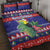 Belize Keel-billed Toucan Bird Christmas Quilt Bed Set Feliz Navidad With Knitted Christmas Pattern - Wonder Print Shop