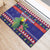 Belize Keel-billed Toucan Bird Christmas Rubber Doormat Feliz Navidad With Knitted Christmas Pattern