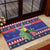 Belize Keel-billed Toucan Bird Christmas Rubber Doormat Feliz Navidad With Knitted Christmas Pattern